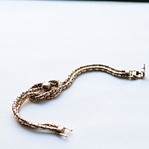 Vintage / antique Lady Launton Bigney- Gold Filled Love Knot Bracelet